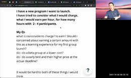 Launching a group program - what to charge for it?