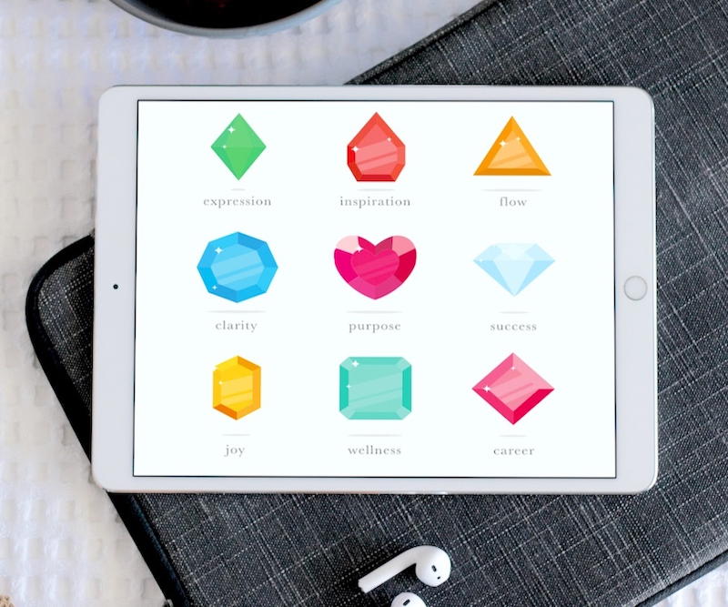 creative well courses holistic coaching topics Top view of iPad Pro copy