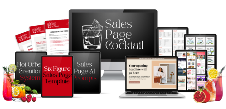 Sales Page Cocktail Mockup