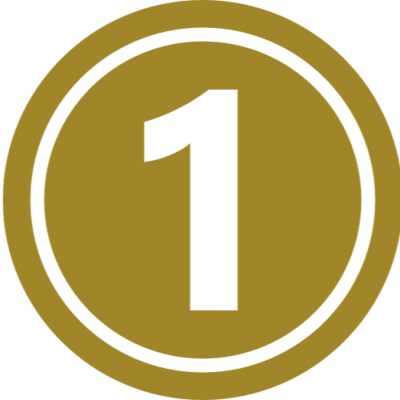 Number 1.Gold Circle