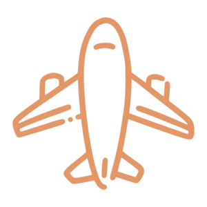 airplane icon - orange