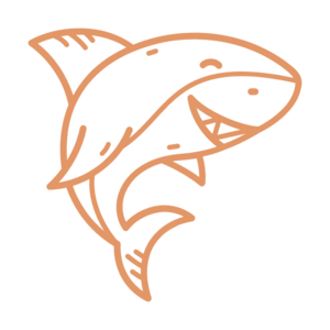 Shark icon - orange