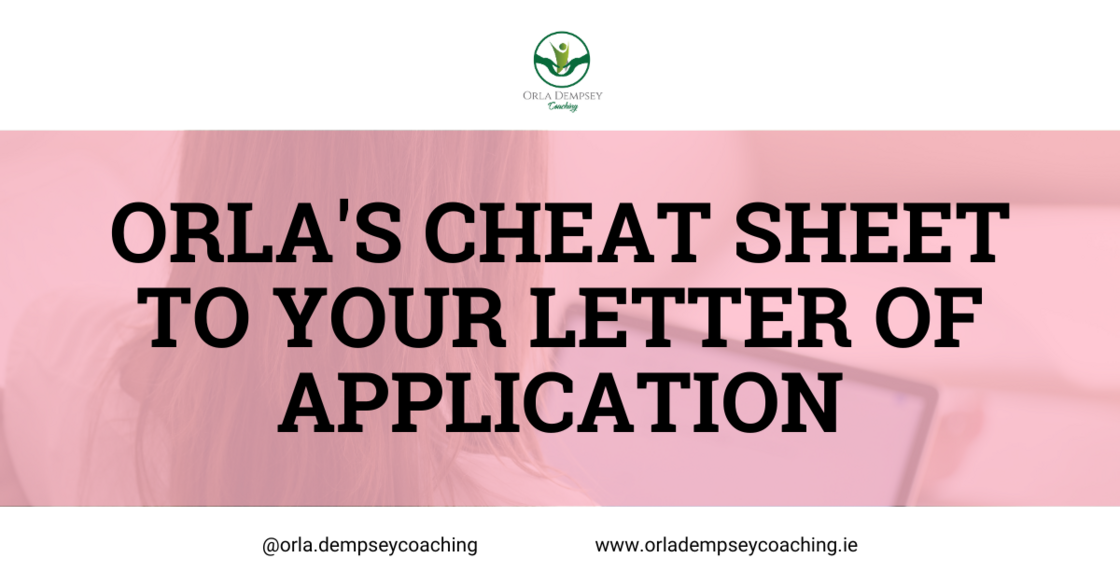 Cheat Sheet To Your Letter of Application