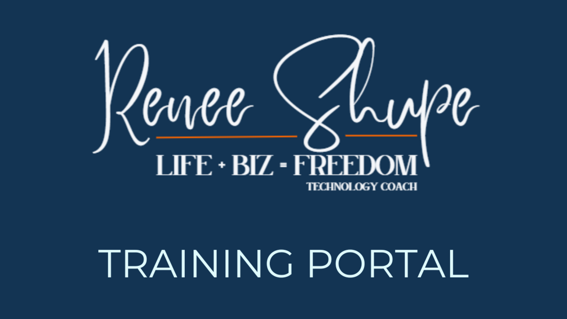 Renee Shupe Training Portal