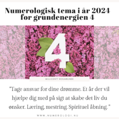 2024 Numerologi - grundenergien 4 - post