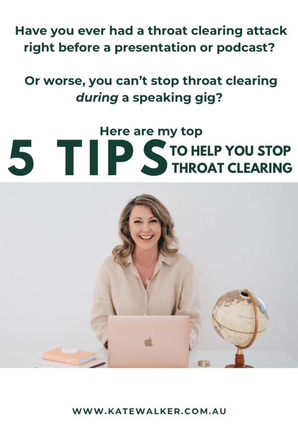 Cover Page of 5 Tips to help you stop throat clearing