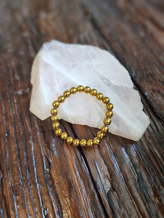 Gold Plated Hematite Crystal Bracelet