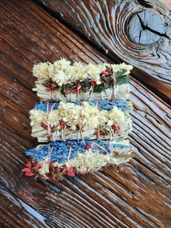 White Sage + Flowers Smudging Herbs