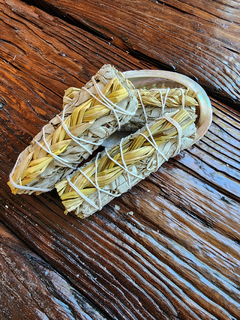 White Sage + Sweetgrass Smudging Herbs