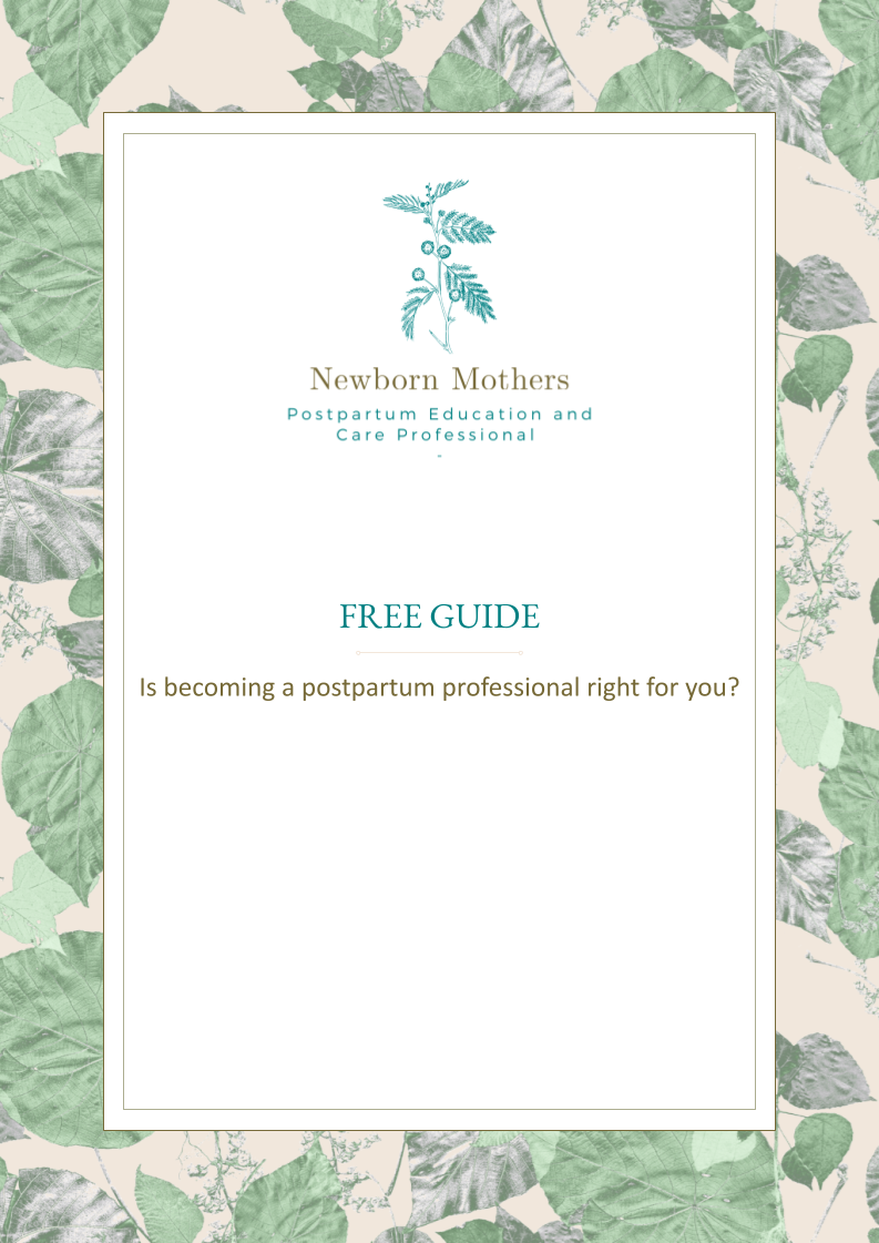 COVER - FREE GUIDE_ Is Becoming A Postpartum Professional Right For You