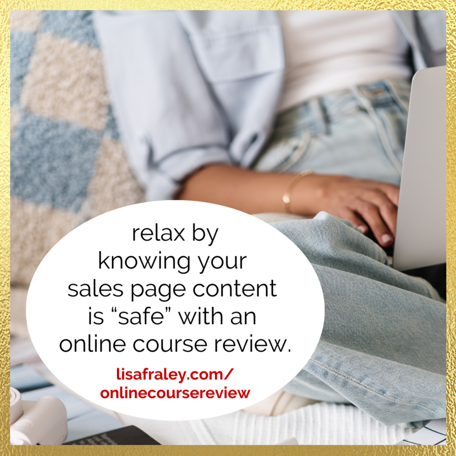 relax by knowing your sales page content is safe