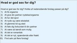 Sexlyst - Nydelse er nøglen