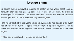 Sexlyst - lyst og skam