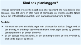 Sexlyst - planlagt sex