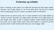 Sexlyst - initiativ og forførelse