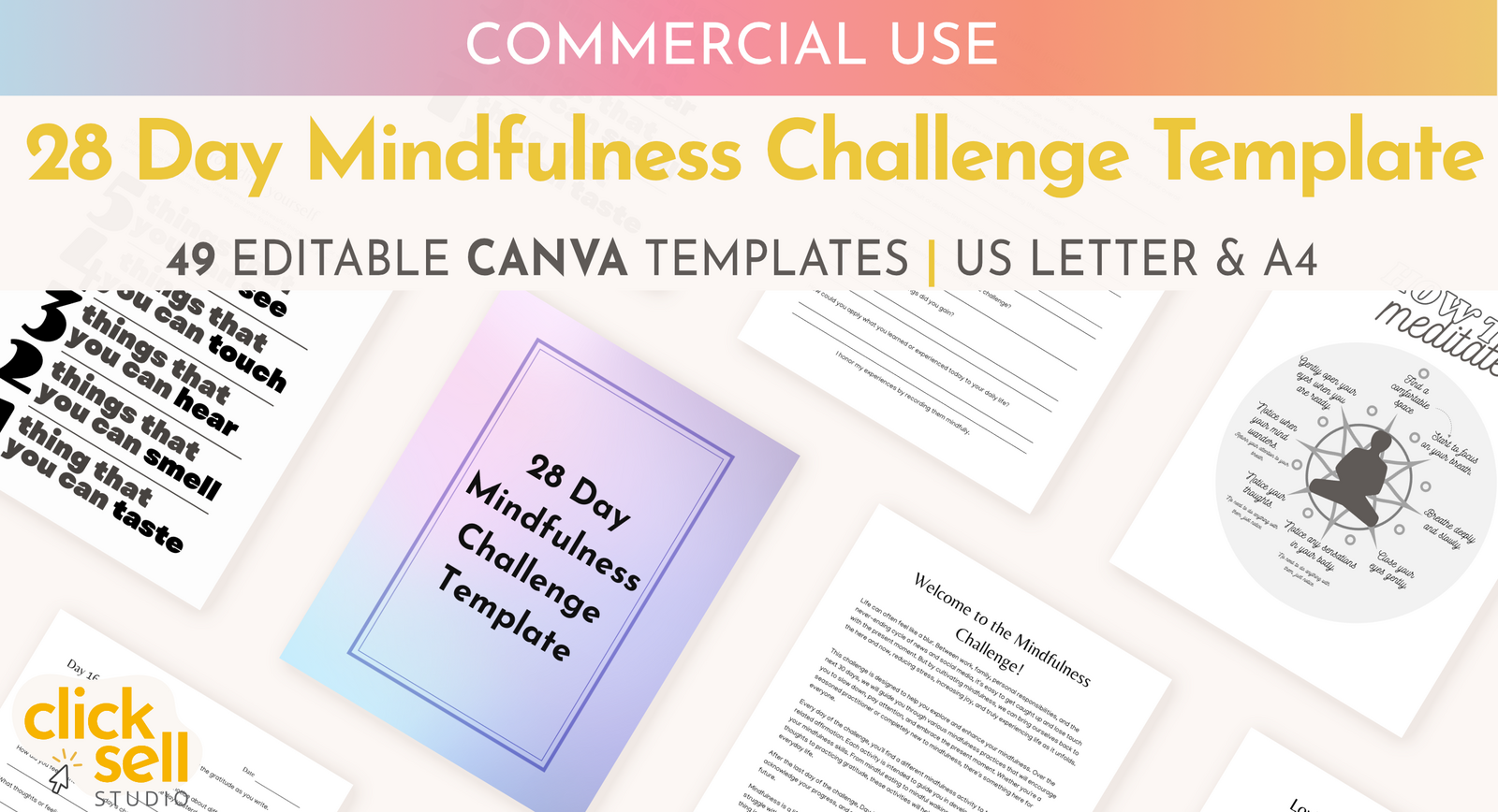 click sell listing images mindfulness challenge simplero