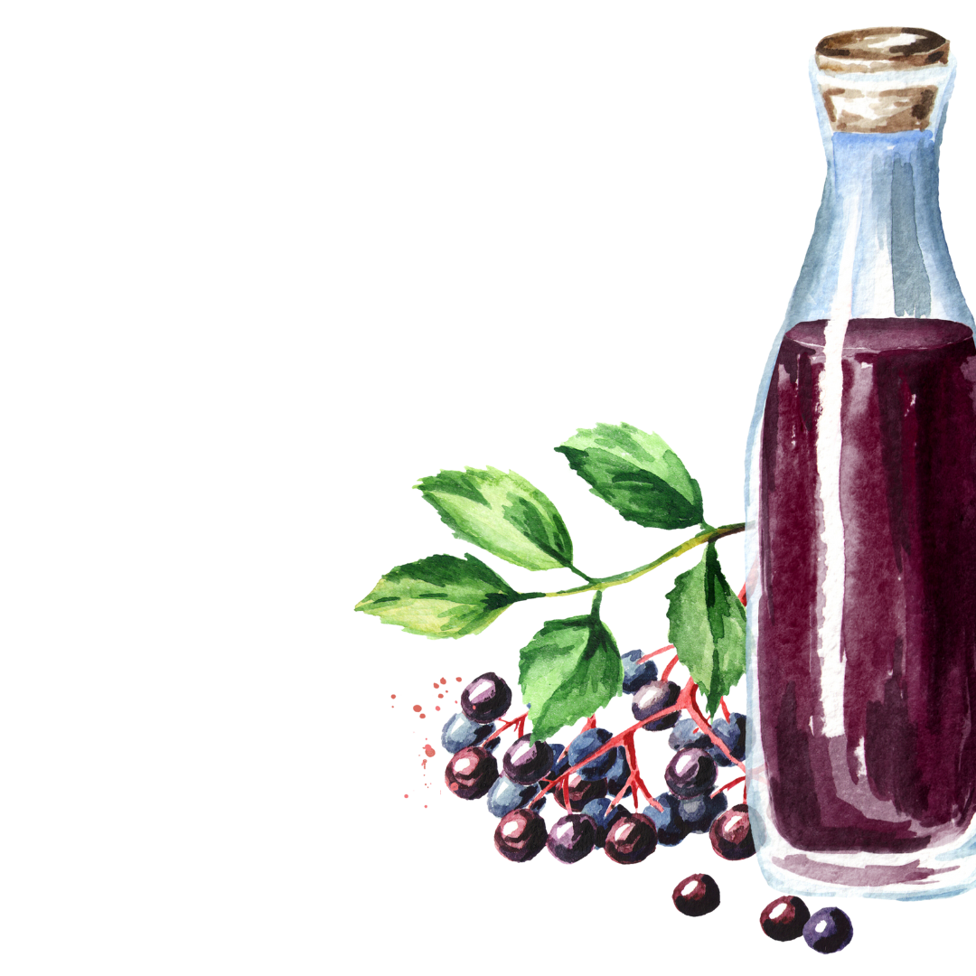 bottle and berries
