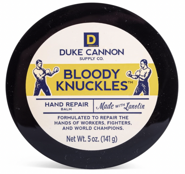 can of duke cannons bloody knuckles hand repair balm