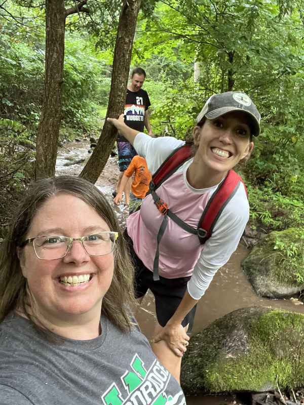 Melissa and friend on hike