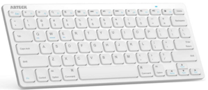 white bluetooth fullsize keyboard