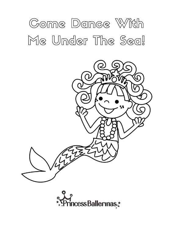 Mermaid coloring page