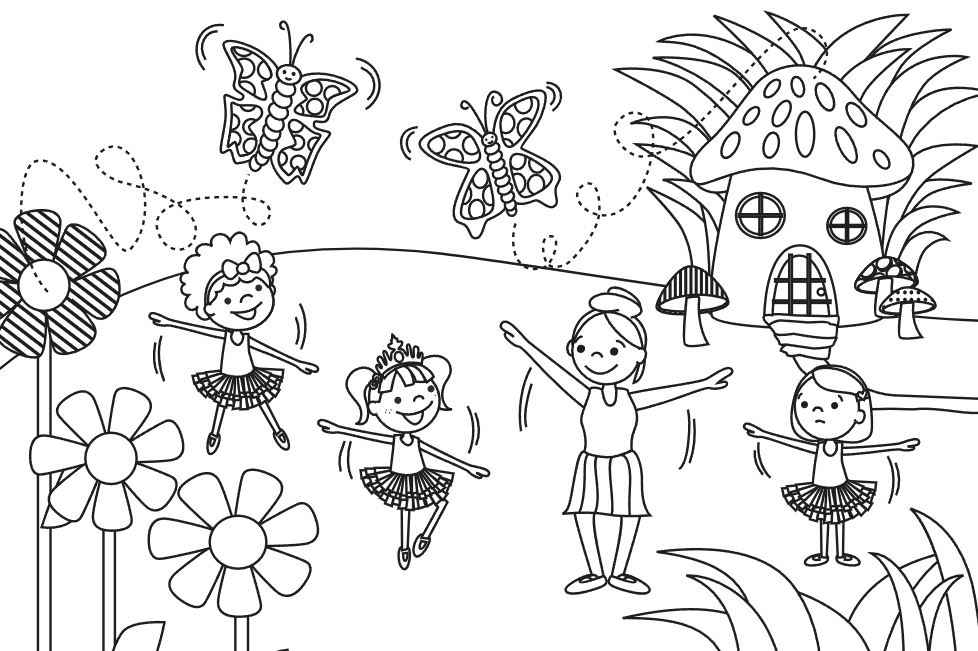 Fairy Garden Coloring Page Image
